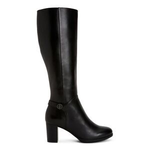 GIANI BERNINI Womens Black Adonnys Round Toe Block Heel Leather Boots 5 M